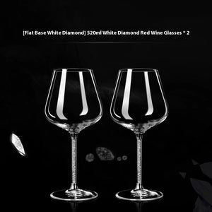 Elevate Your Drinking Experience with Our Crystal White Diamond Gold Foil Goblet Cup