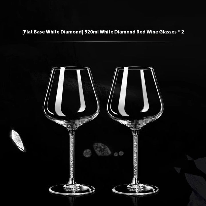 Elevate Your Drinking Experience with Our Crystal White Diamond Gold Foil Goblet Cup