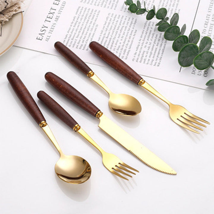 Elevate Your Dining Experience with Our Bamboo Stainless Steel Cutlery Gift Set